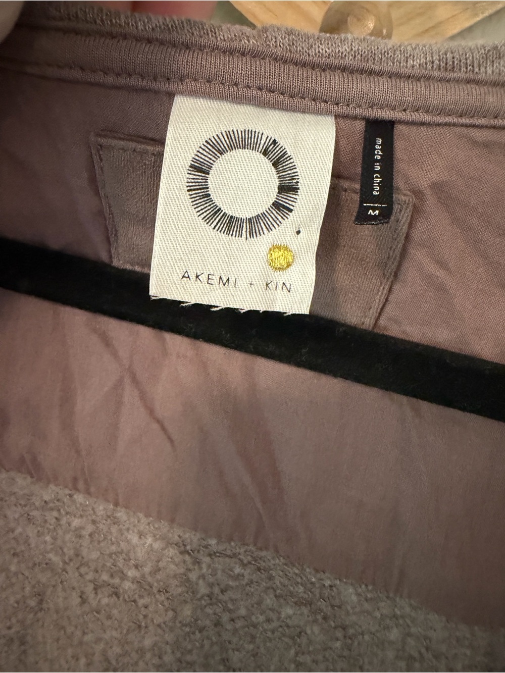 Akemi + Kin Abbe Full Zip Hoodie Medium Mauve Taupe Hooded Jacket - Picture 7 of 12